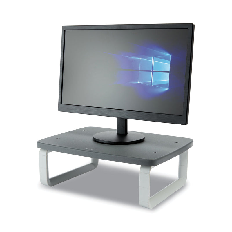 Kensington Monitor Stand with SmartFit, For 24" Monitors, 15.5" x 12" x 3" to 6", Black/Gray, Supports 80 lbs