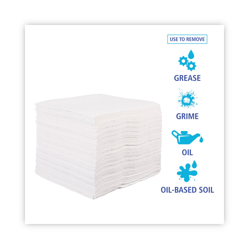 Boardwalk DRC Wipers, 12 x 13, White, 56 Bag, 18 Bags/Carton