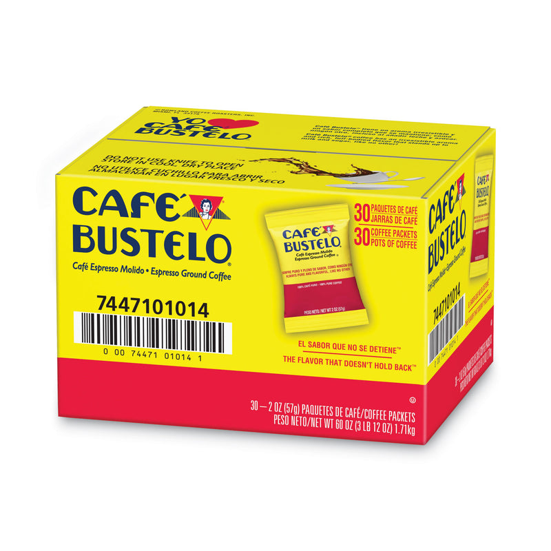 Café Bustelo Coffee, Espresso, 2oz Fraction Pack, 30/Carton