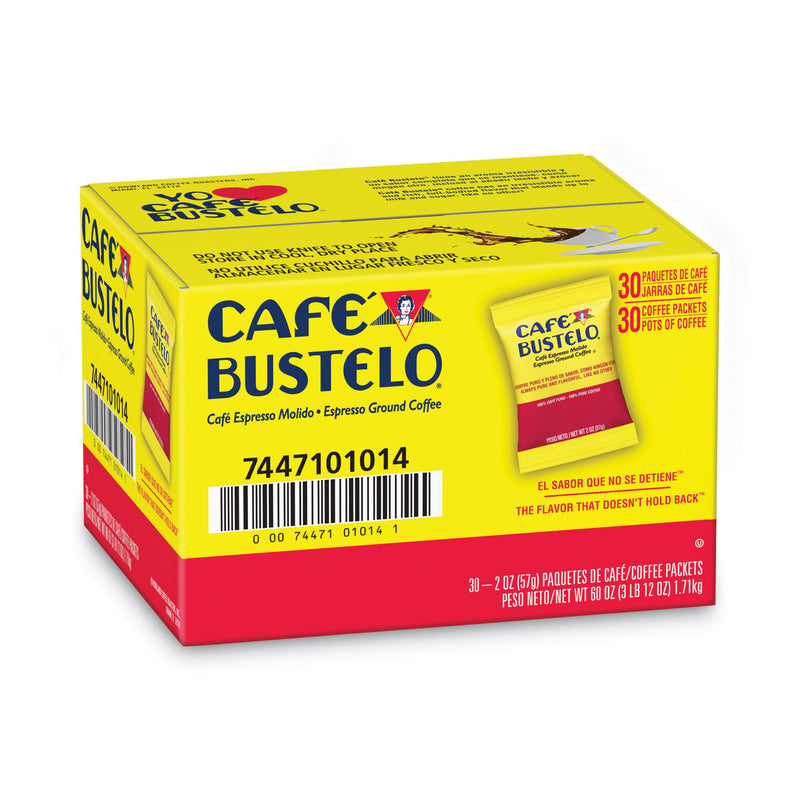 Café Bustelo Coffee, Espresso, 2oz Fraction Pack, 30/Carton