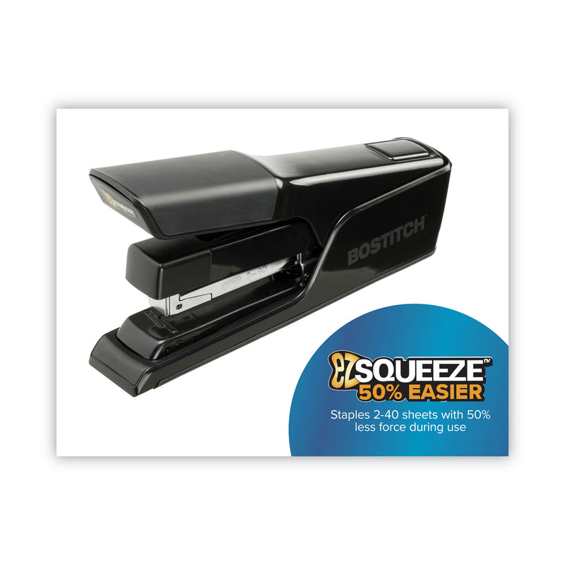 Bostitch EZ Squeeze 40 Stapler, 40-Sheet Capacity, Black