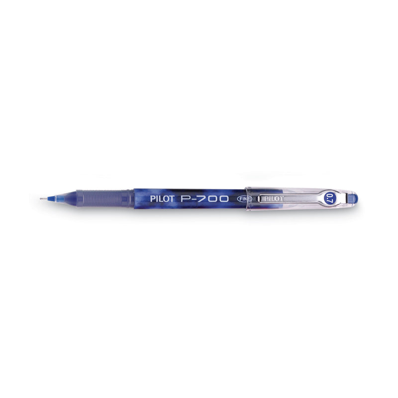 Pilot Precise P-700 Gel Pen, Stick, Fine 0.7 mm, Blue Ink, Blue Barrel, Dozen