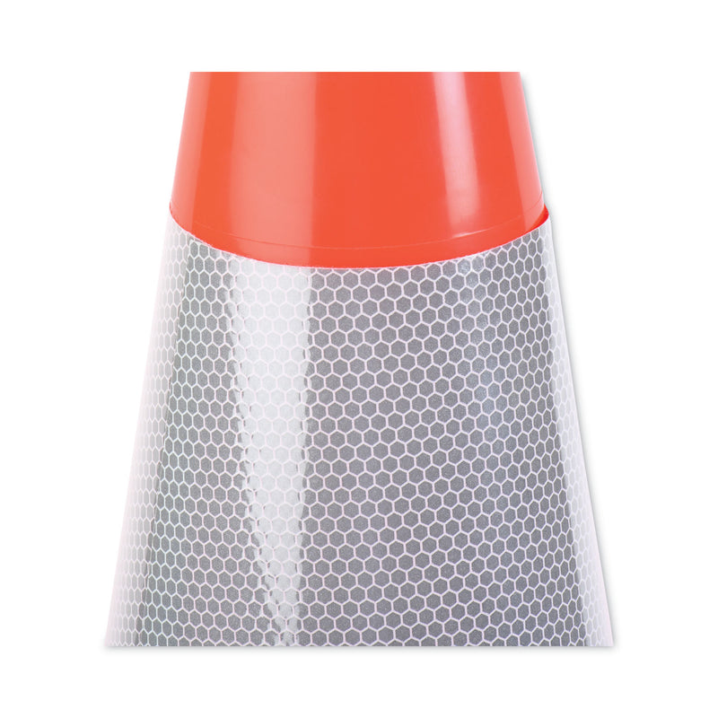 Tatco Traffic Cone, 14 x 14 x 28, Orange/Silver