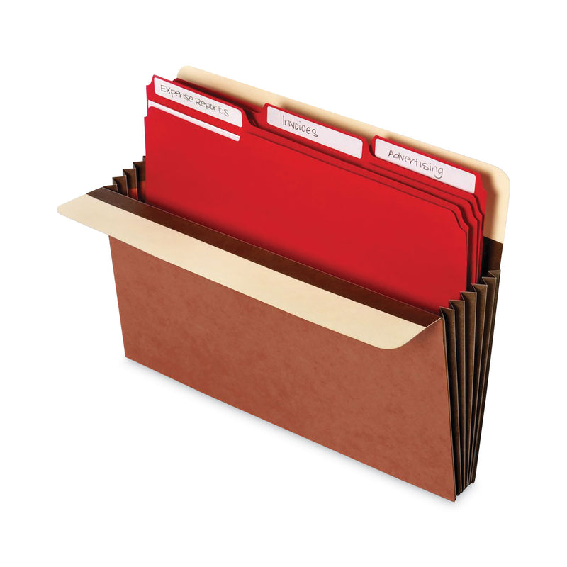 Universal Redrope Expanding File Pockets, 7" Expansion, Letter Size, Brown, 5/Box