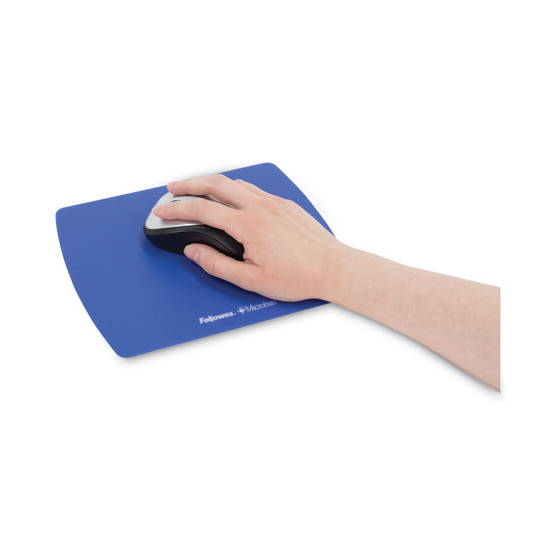 Fellowes Ultra Thin Mouse Pad with Microban Protection, 9 x 7, Sapphire Blue