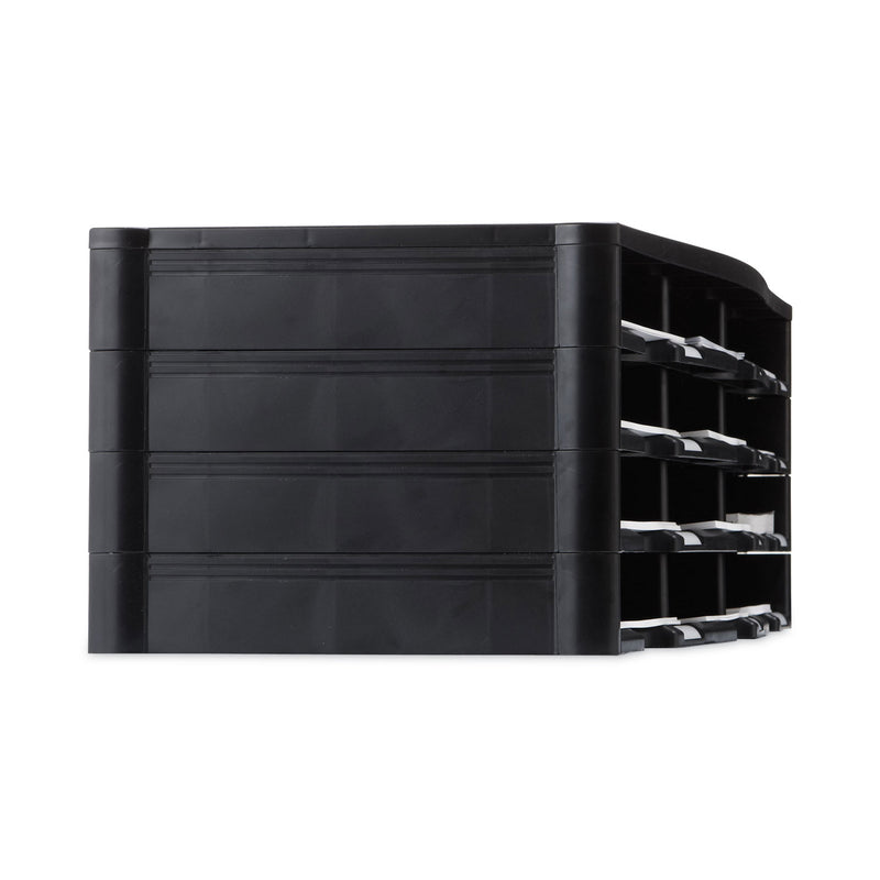 Storex Literature Organizer, 12 Compartments, 10.63 x 13.3 x 31.4, Black