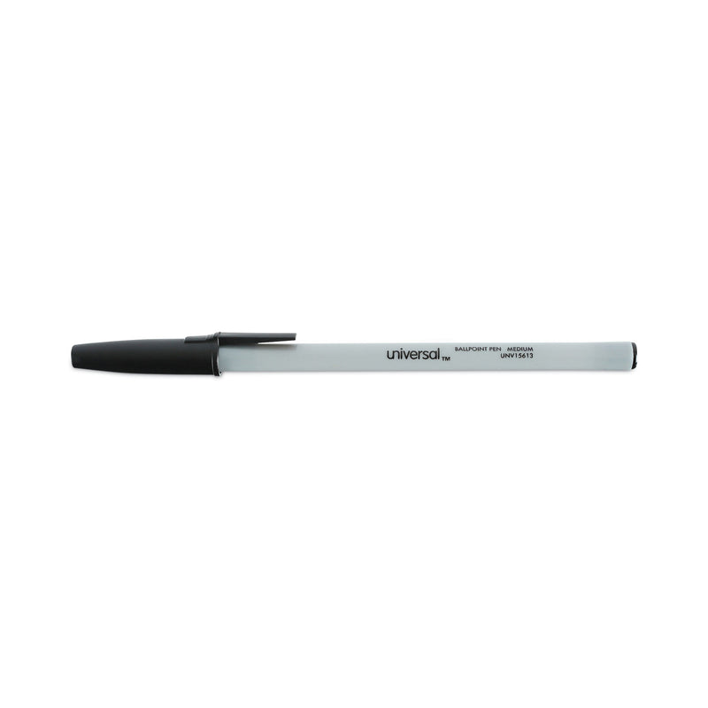 Universal Ballpoint Pen Value Pack, Stick, Medium 1 mm, Black Ink, Gray Barrel, 60/Pack