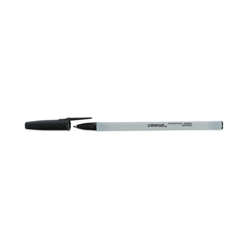 Universal Ballpoint Pen Value Pack, Stick, Medium 1 mm, Black Ink, Gray Barrel, 60/Pack