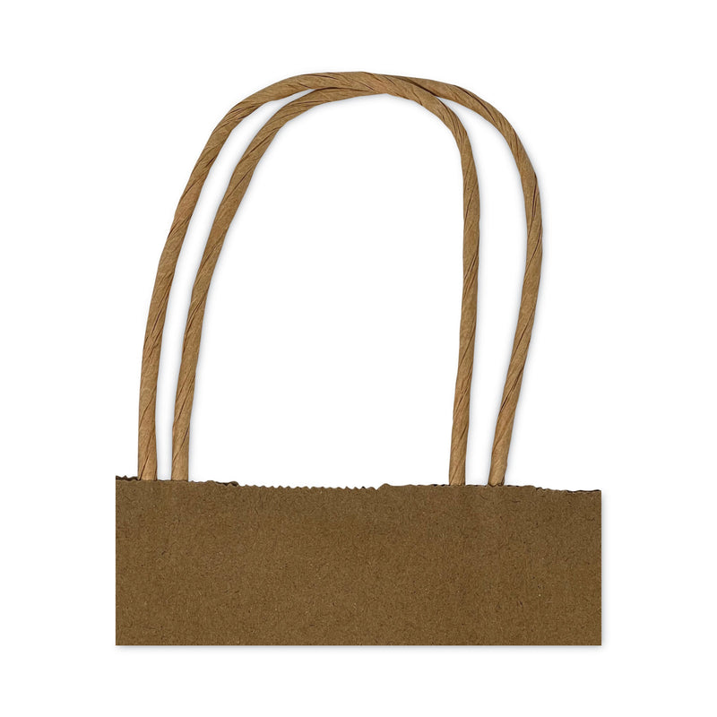 Prime Time Packaging Kraft Paper Bags, Bistro, 10 x 6.75 x 12, Natural, 250/Carton