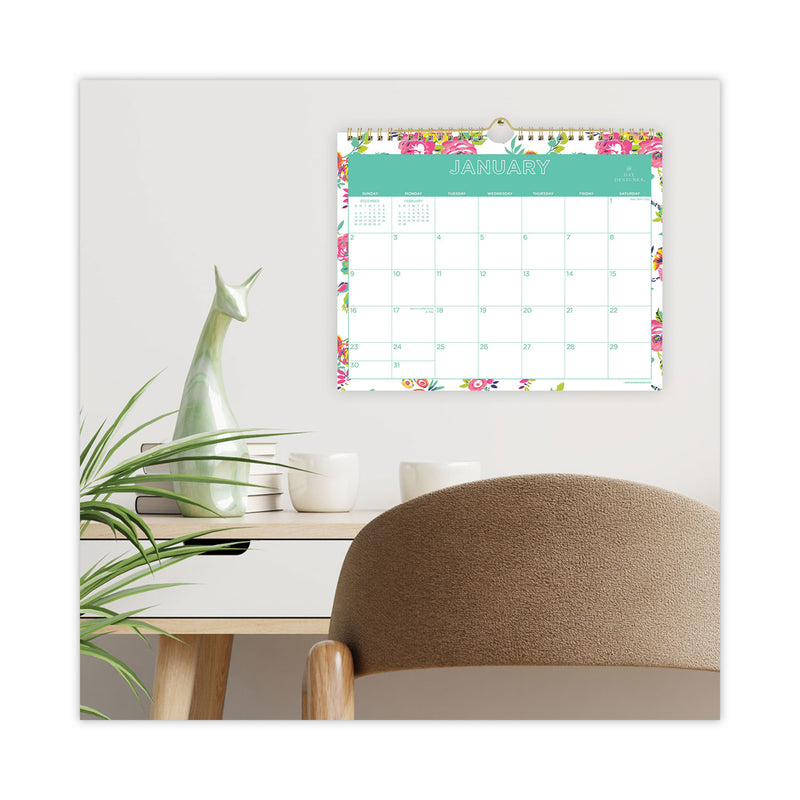 Blue Sky Day Designer Peyton Wall Calendar, Peyton Floral Artwork, 11 x 8.75, White/Multicolor Sheets, 12-Month (Jan to Dec): 2023