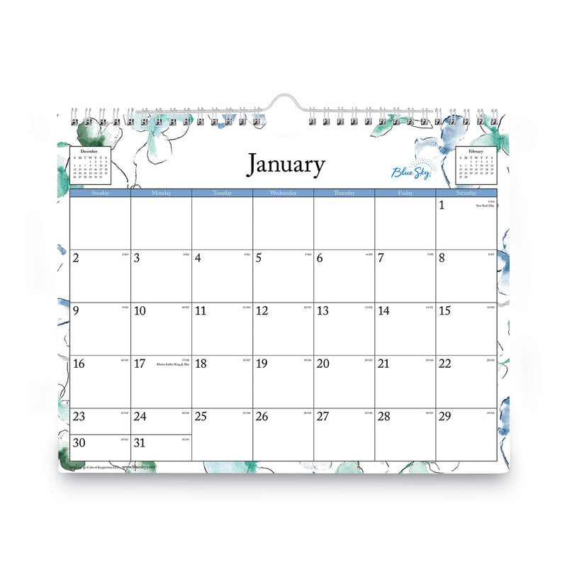 Blue Sky Lindley Wall Calendar, Lindley Floral Artwork, 11 x 8.75, White/Multicolor Sheets, 12-Month (Jan to Dec): 2023