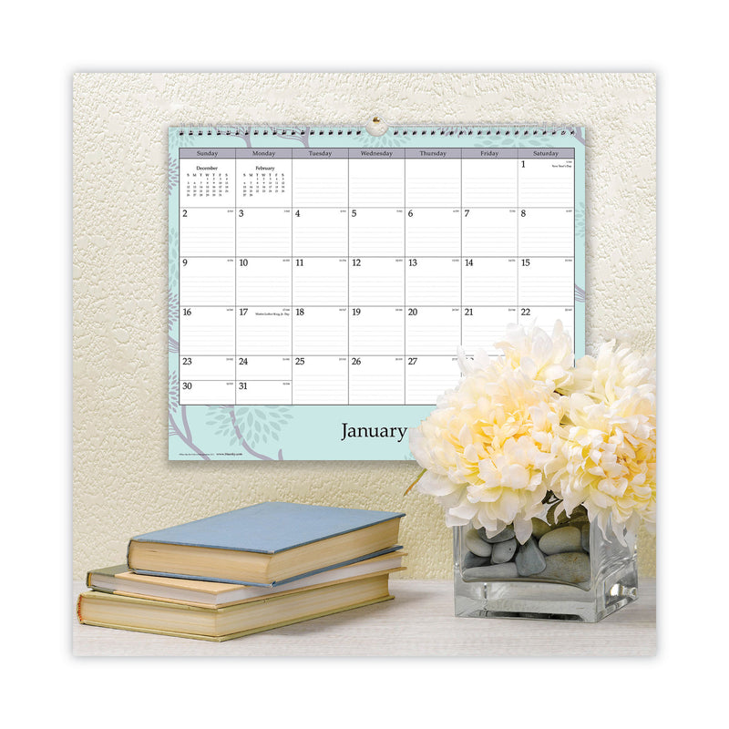 Blue Sky Rue Du Flore Wall Calendar, Rue du Flore Artwork, 12 x 15, White/Jade/Lavender Sheets, 12-Month (Jan to Dec): 2023