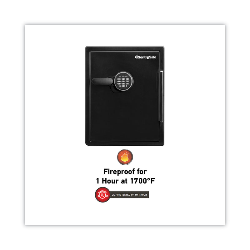 Sentry Fire-Safe with Digital Keypad Access, 2 cu ft, 18.67w x 19.38d x 23.88h, Black