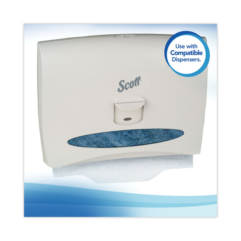 Scott Personal Seats Sanitary Toilet Seat Covers, 15 x 18, White, 125/Pack, 24 Packs/Carton