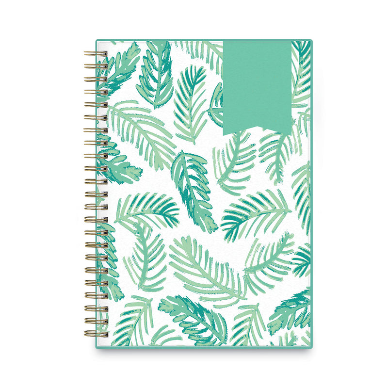 Blue Sky Day Designer Academic Year Weekly/Monthly Frosted Planner, Palms Artwork, 8 x 5, 12-Month (July-June): 2022-2023