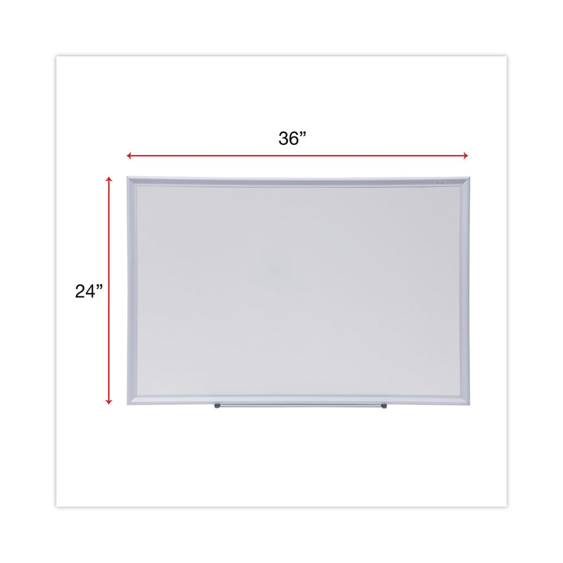 Universal Dry Erase Board, Melamine, 36 x 24, Aluminum Frame