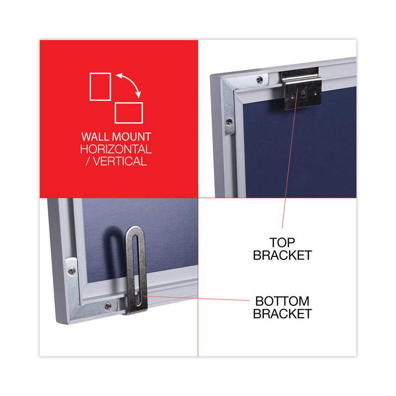 Universal Dry Erase Board, Melamine, 36 x 24, Aluminum Frame