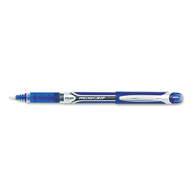 Pilot Precise Grip Roller Ball Pen, Stick, Bold 1 mm, Blue Ink, Blue Barrel