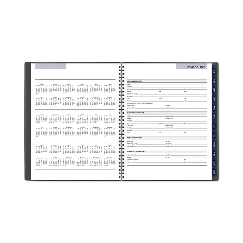 AT-A-GLANCE DayMinder Academic Monthly Desktop Planner, Twin-Wire Binding, 11 x 8.5, Charcoal Cover, 12-Month (July to June): 2022-2023