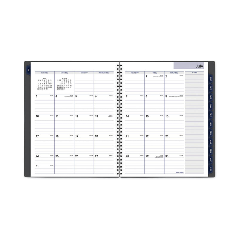 AT-A-GLANCE DayMinder Academic Monthly Desktop Planner, Twin-Wire Binding, 11 x 8.5, Charcoal Cover, 12-Month (July to June): 2022-2023