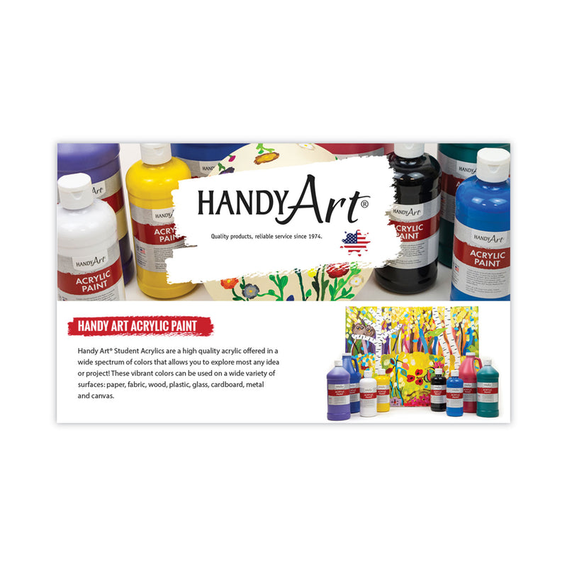 Handy Art Acrylic Paint, White, 64 oz Bottle