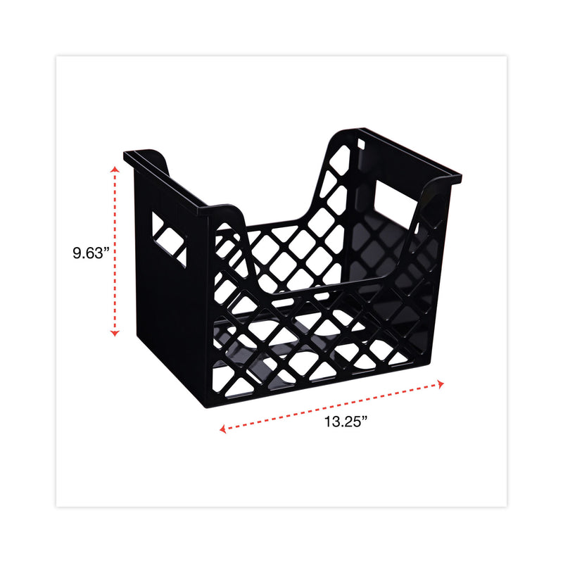 Universal Recycled Extra Capacity Desktop File Holder, Letter Size, 8.5" Long, Black