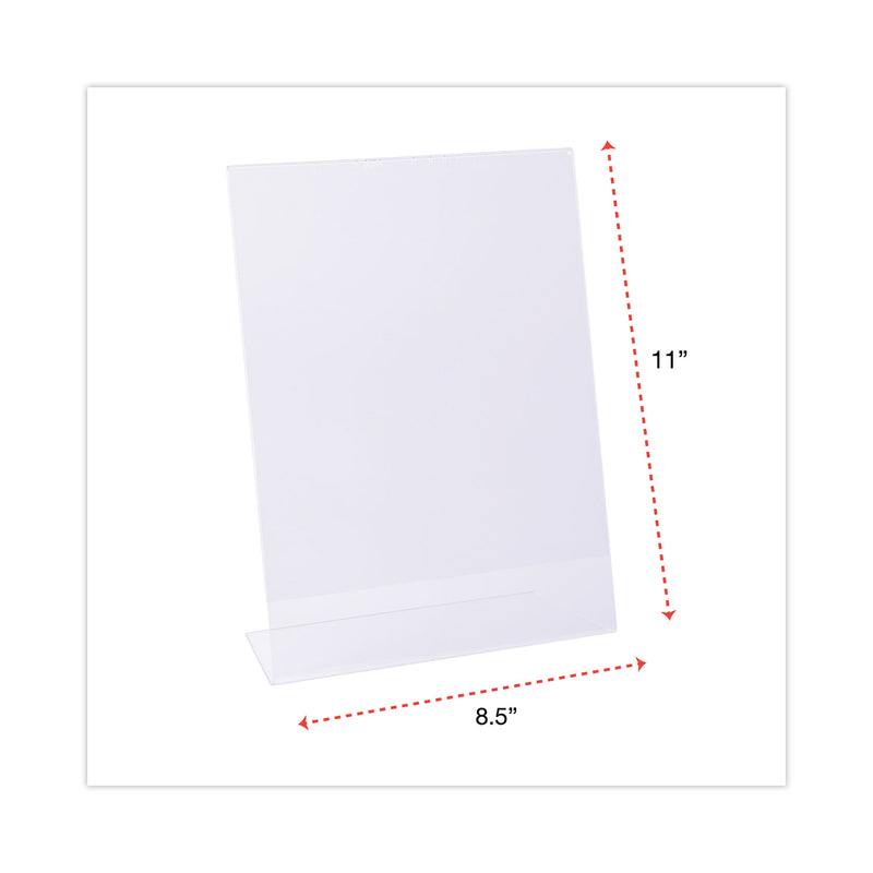 Universal Clear L-Style Freestanding Frame, 8.5 x 11 Insert, 3/Pack