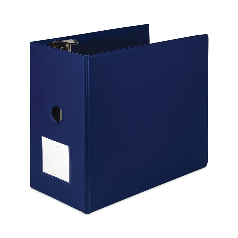 Samsill Clean Touch Locking D-Ring Reference Binder Protected w/Antimicrobial Additive, 3 Rings, 6" Capacity, 11 x 8.5, Blue