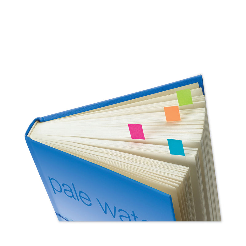 Post-it Small Page Flags in Dispensers, 0.5 x 1.75, Four Colors, 35/Color, 4 Dispensers/Pack