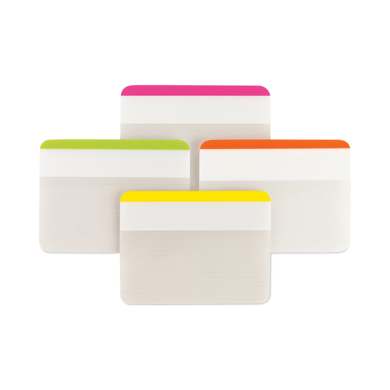 Post-it 2" Angled Tabs, Lined, 1/5-Cut, Assorted Brights Colors, 2" Wide, 24/Pack