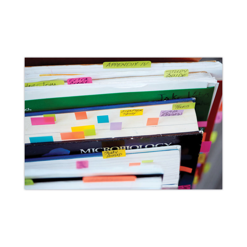 Post-it 2" Angled Tabs, Lined, 1/5-Cut, Assorted Brights Colors, 2" Wide, 24/Pack