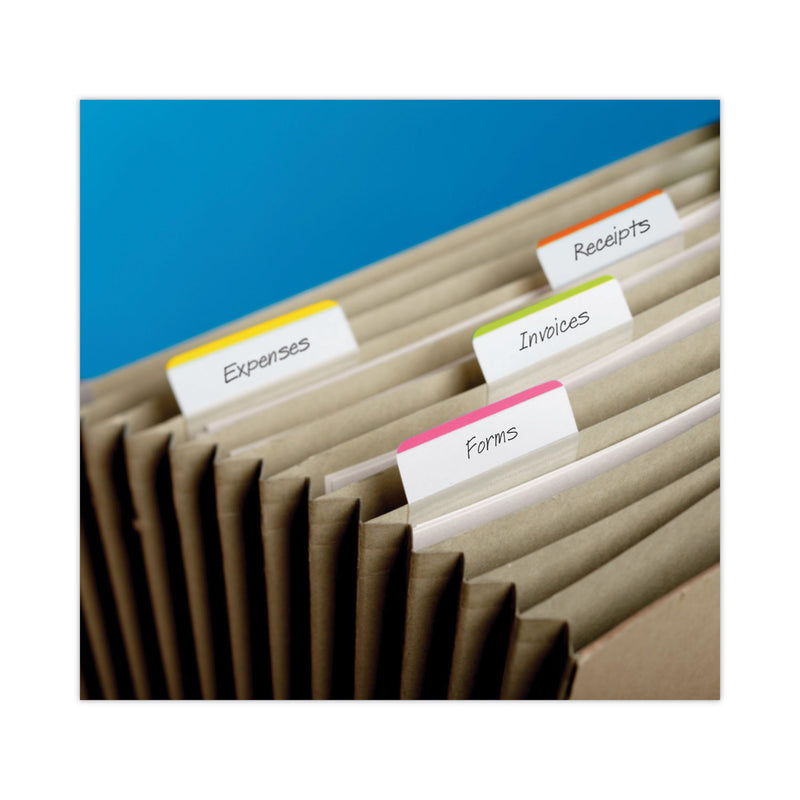 Post-it 2" Angled Tabs, Lined, 1/5-Cut, Assorted Brights Colors, 2" Wide, 24/Pack