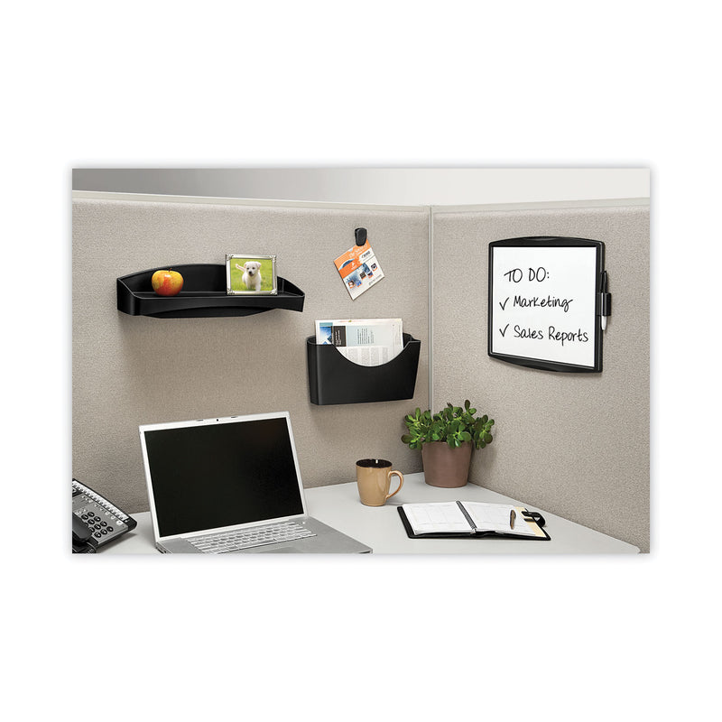 Fellowes Plastic Partition Additions File Pocket, Letter Size, 14" x 2.5" x 7.75", Dark Graphite