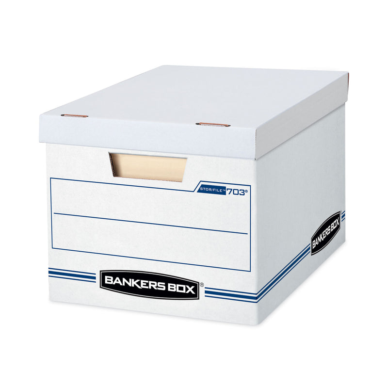 Bankers Box STOR/FILE Storage Box, Letter/Legal Files, 12.5" x 16.25" x 10.5", White, 6/Pack