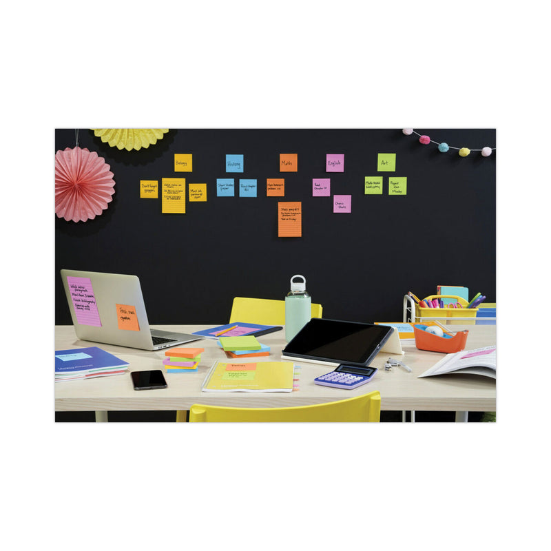 Post-it Meeting Notes in Energy Boost Collection Colors, 6" x 4", 45 Sheets/Pad, 8 Pads/Pack