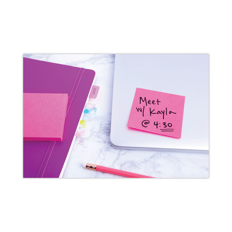 Post-it Mini Cubes, 1.88" x 1.88", Green Wave and Orange Wave Collections, 400 Sheets/Cube, 3 Cubes/Pack