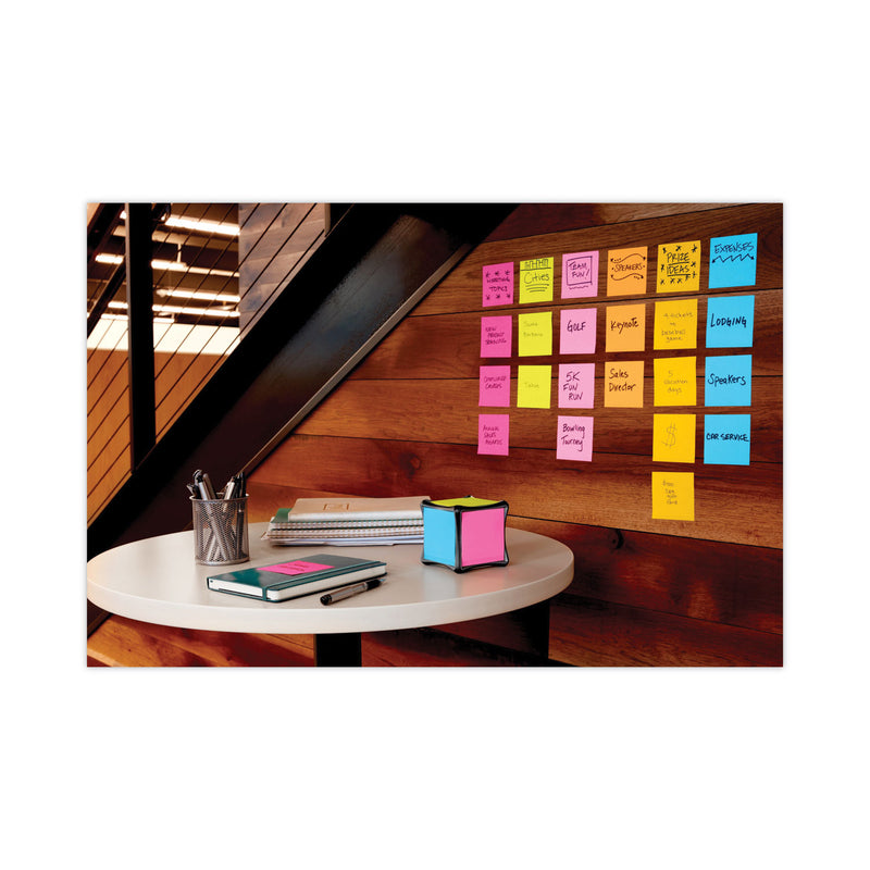 Post-it Full Stick Notes, 3" x 3", Energy Boost Collection Colors, 25 Sheets/Pad, 12 Pads/Pack