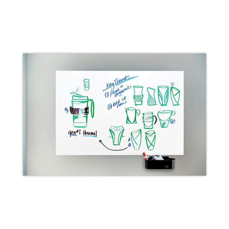 Post-it Dry Erase Accessory Tray, 8.5 x 3 x 5.25, Black