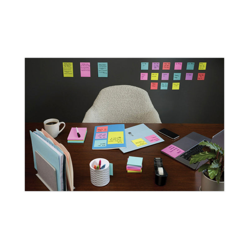 Post-it Pop-up 3 x 3 Note Refill Cabinet Pack, 3" x 3", Supernova Neons Collection Colors, 100 Sheets/Pad, 18 Pads/Pack