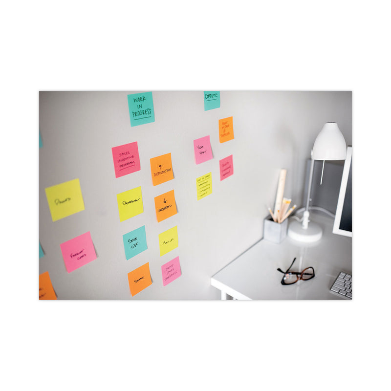 Post-it Pop-up 3 x 3 Note Refill Cabinet Pack, 3" x 3", Supernova Neons Collection Colors, 100 Sheets/Pad, 18 Pads/Pack