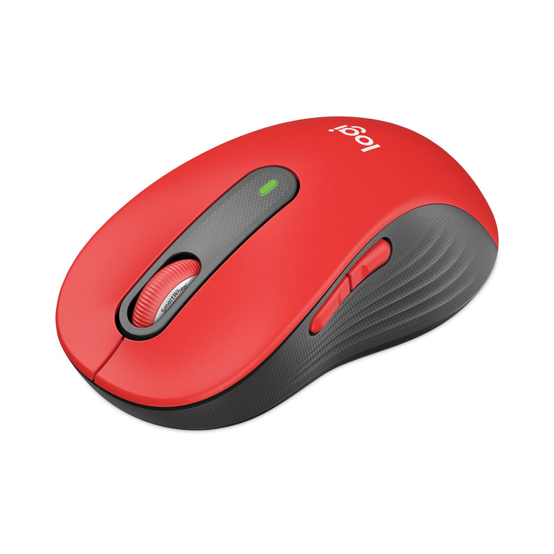 Logitech Signature M650 Wireless Mouse, Large, 2.4 GHz Frequency, 33 ft Wireless Range, Right Hand Use, Red