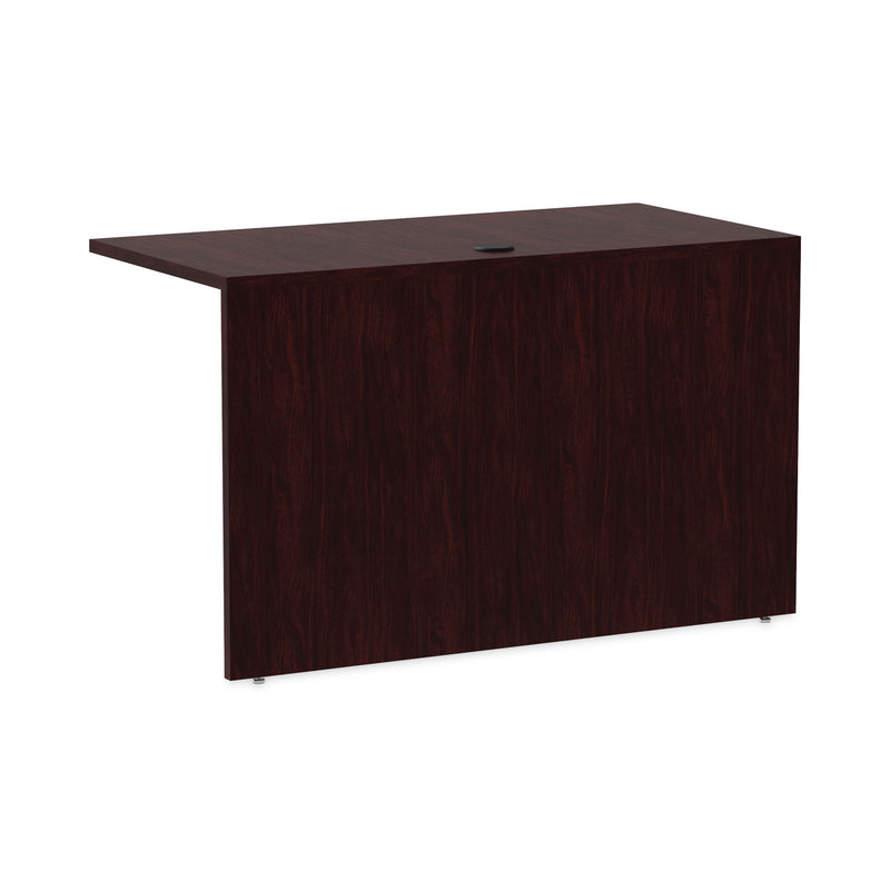 Alera Valencia Series Reversible Return/Bridge Shell, 47.25w x 23.63d x 29.5h, Mahogany