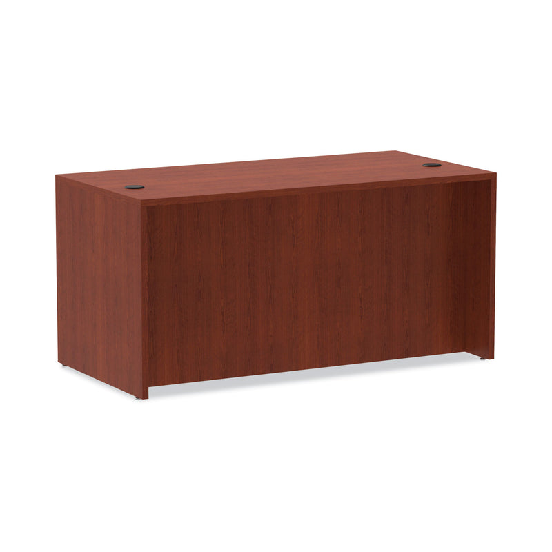 Alera Valencia Series Straight Front Desk Shell, 59.13" x 29.5" x 29.63", Medium Cherry