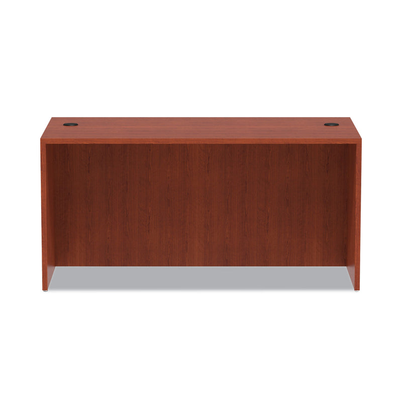 Alera Valencia Series Straight Front Desk Shell, 59.13" x 29.5" x 29.63", Medium Cherry