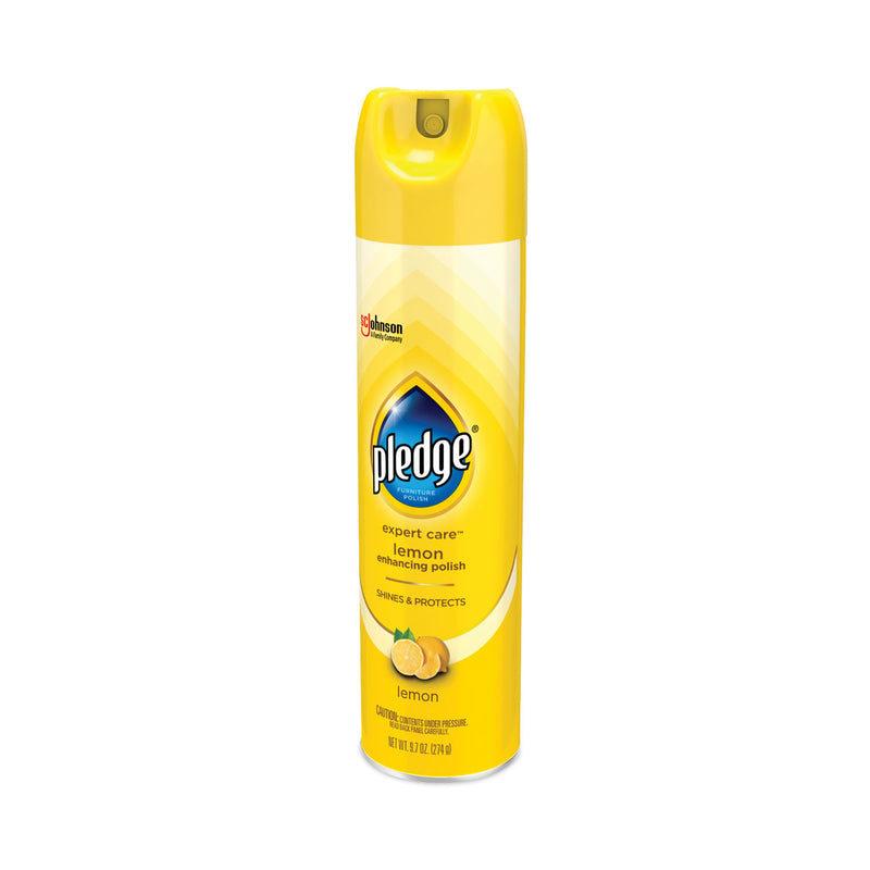 Pledge Furniture Polish, Lemon, 9.7 oz Aerosol Spray