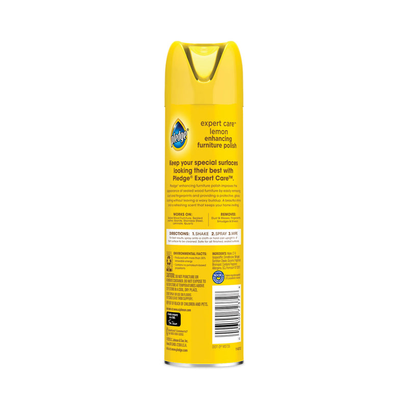 Pledge Furniture Polish, Lemon, 9.7 oz Aerosol Spray