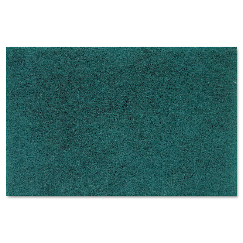 Boardwalk Medium Duty Scour Pad,  6 x 9, Green, 20/Carton