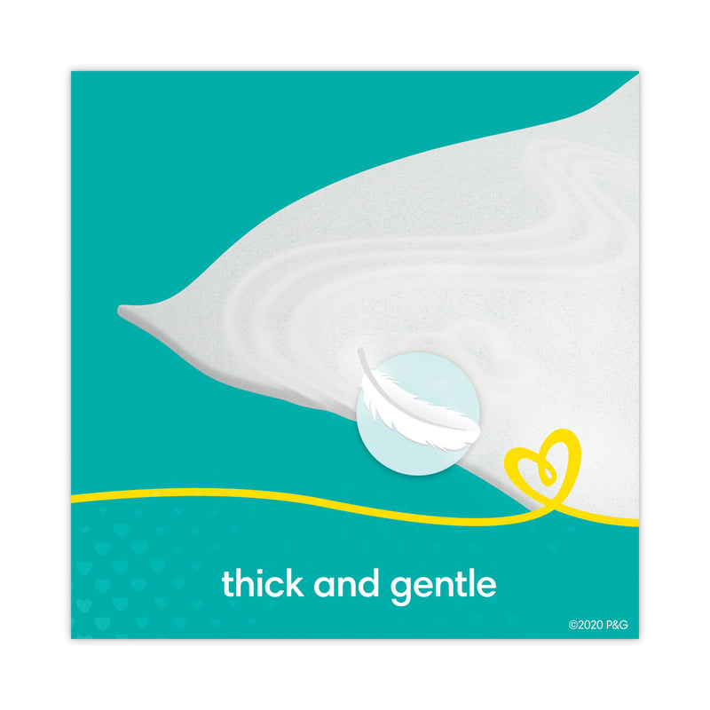 Pampers Sensitive Baby Wipes, 6.8 x 7, Unscented, White, 56/Pack, 8/Carton