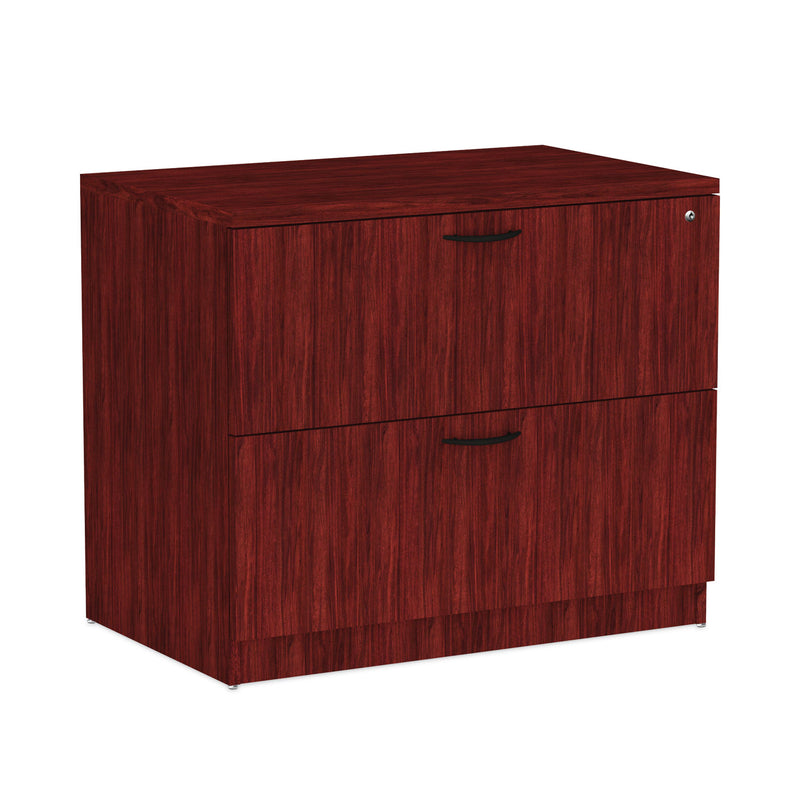 Alera Valencia Series Lateral File, 2 Legal/Letter-Size File Drawers, Mahogany, 34" x 22.75" x 29.5"