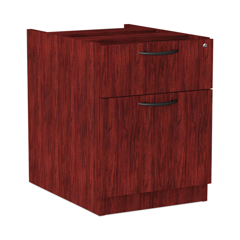 Alera Valencia Series Hanging Pedestal File, Left/Right, 2-Drawers: Box/File, Legal/Letter, Mahogany, 15.63" x 20.5" x 19.25"